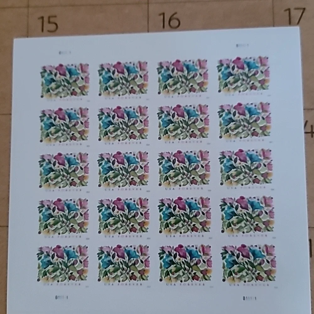 100 Celebration Blooms Forever 2024 Postage Stamps USPS Wedding Invitations 2024